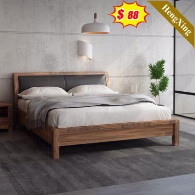 Unique Modern Home Hotel Bedroom Furniture Set MDF Wooden King Queen Bed Wall Sofa Double Bed (UL-22NR61666)