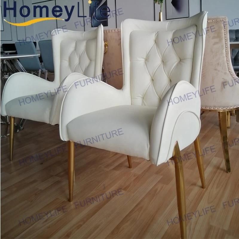 Foshan French Design White Hotel Home Furniture Dining Chairs with Table Set
