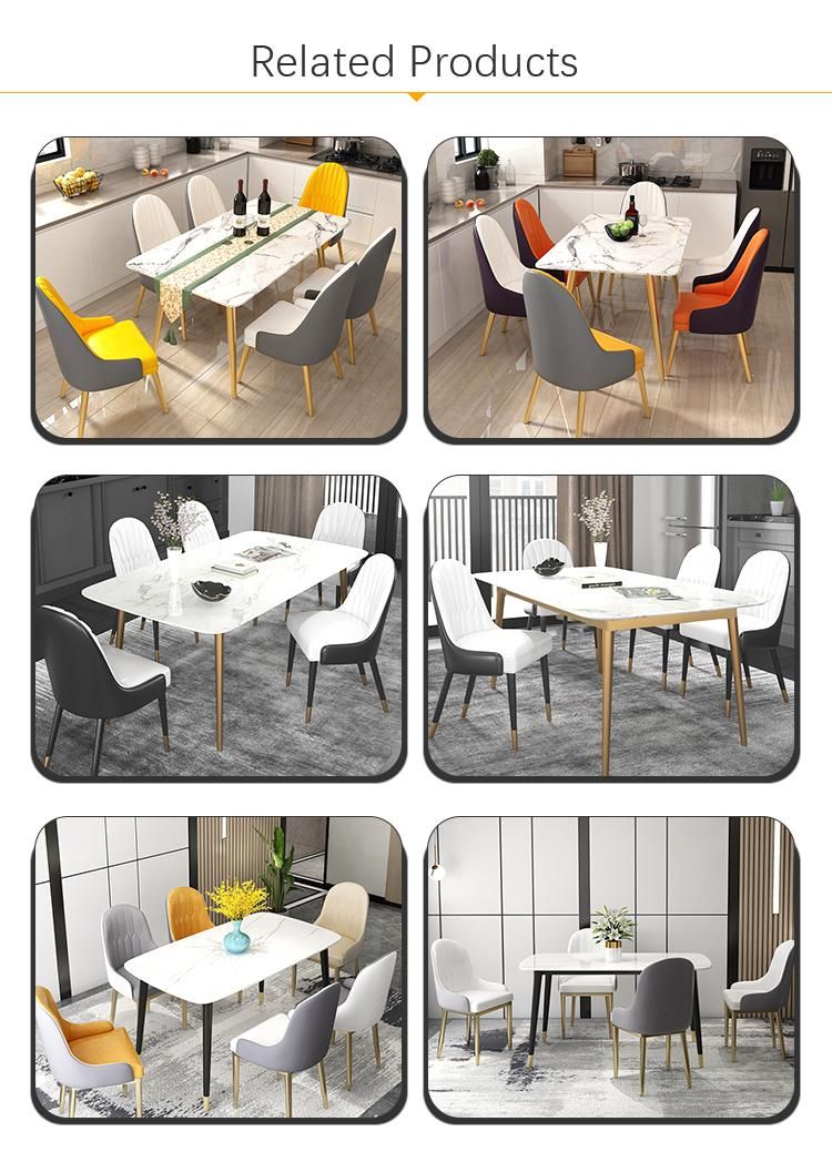 Modern Velvet Fabric Dining Room Upholstered Leisure Dining Chair