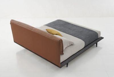 Be2001 Leather Bed, Italian Furniture Design Bedroom Set in Home and Hotel