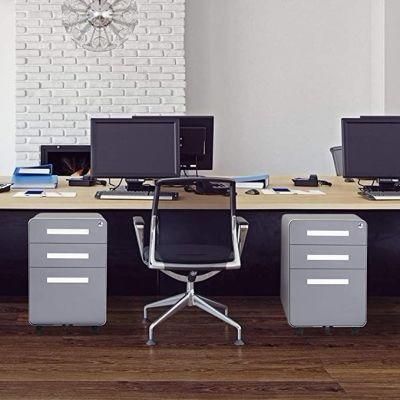 Home Office Furniture 3 Drawer Mobile Filing Cabinets Metal File Storage Cabinet