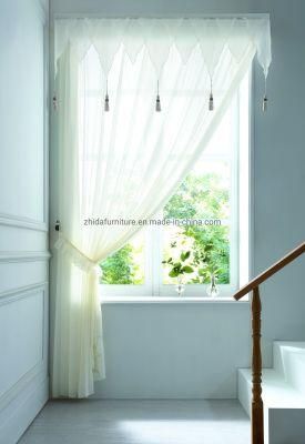 Modern Simple Hotel Home Textile Downstairs White Fabric Curtain