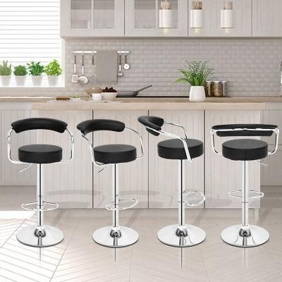 Modern Appearance Lift Swivel Nightclub Stools PU Leather Bar Chair