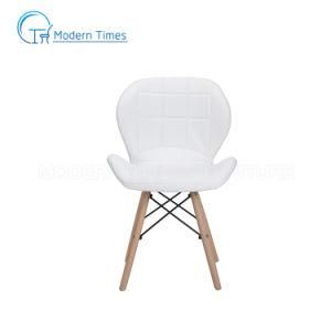 Nordic Mini PU Upholstered Wooden Leg Restaurant Outdoor Dining Chair