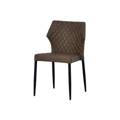 Amazon Design Dining Chair MID Century Furniture Interior Table Metal Frame PU Cover Diamond
