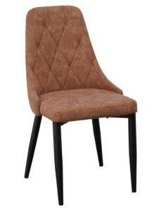 High Back Old Fashion Vintage Cheap Price Hot Sale Home Furniture Modern Velvet Fabric Dining Chair with Metal Legs