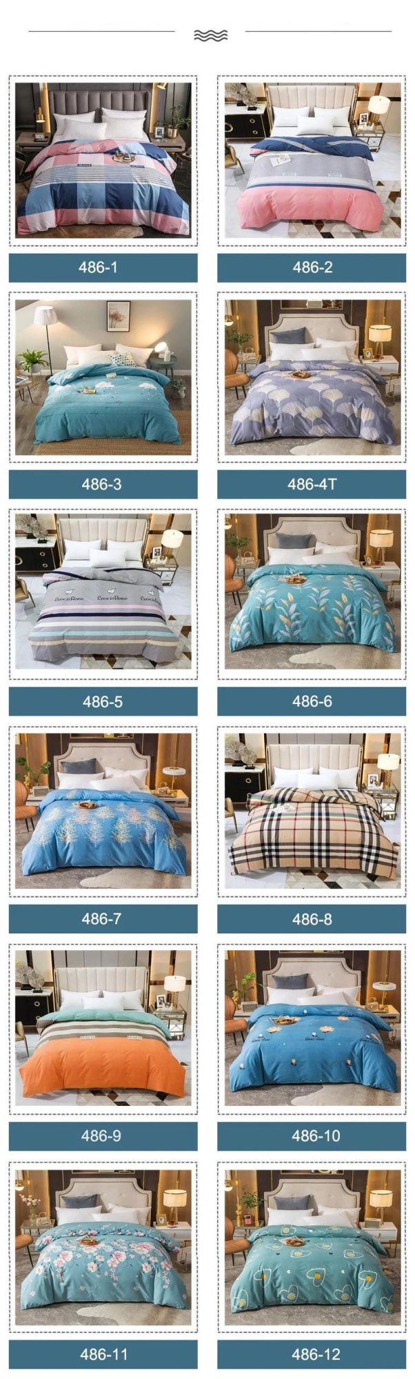 Home Product Best Quality Bedding Set Cotton Fabric Soft for 4PCS King Bed