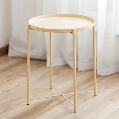 Coffee Table Side Table Wholesale Modern Mesa De Centro Living Room Furniture Simple Round Metal for Office and Home 2 Years