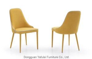 Factory Classic Hot Selling Yellow Fabric Dining Chair