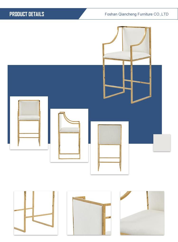 Gold Bar Chair Stainless Steel Furniture for Wedding