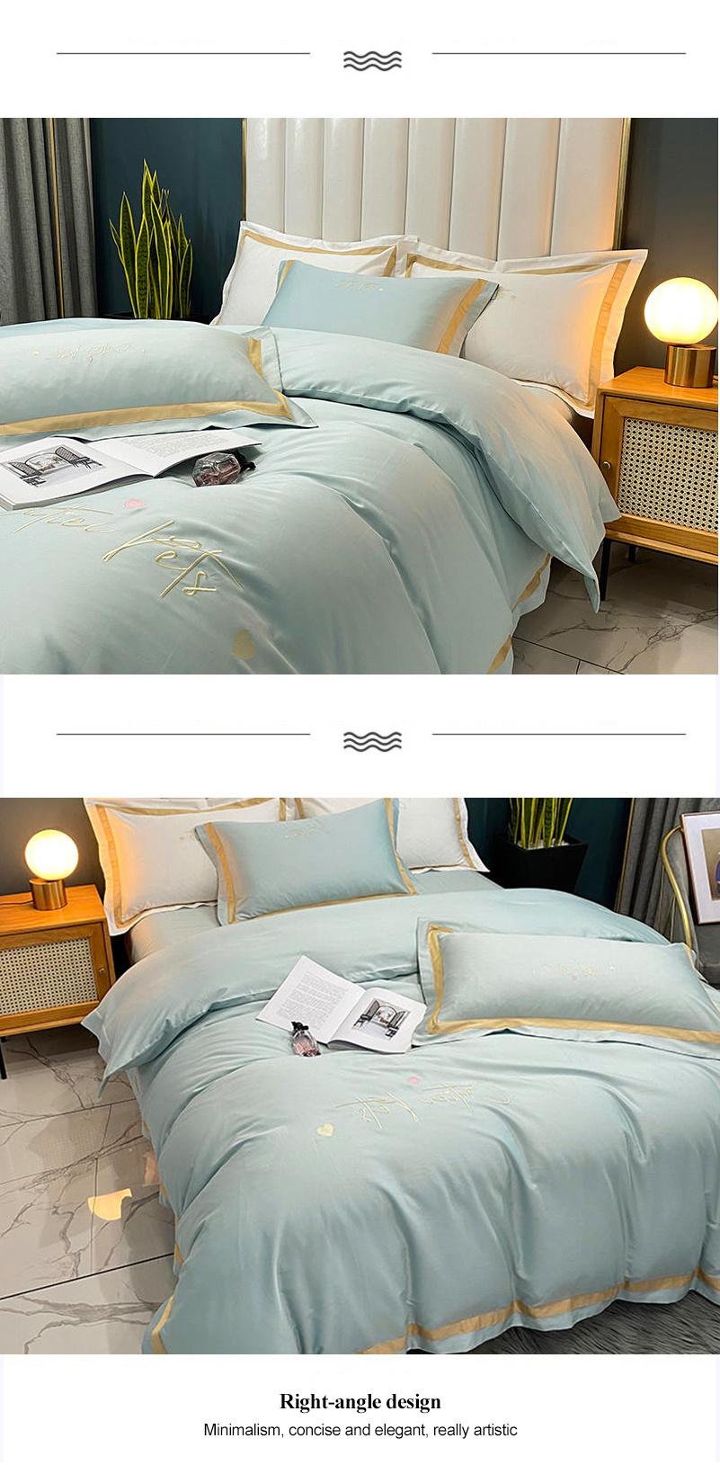 Luxury Home Textile Bedding Set 100% Cotton Fabric Highest Quality for King Bed