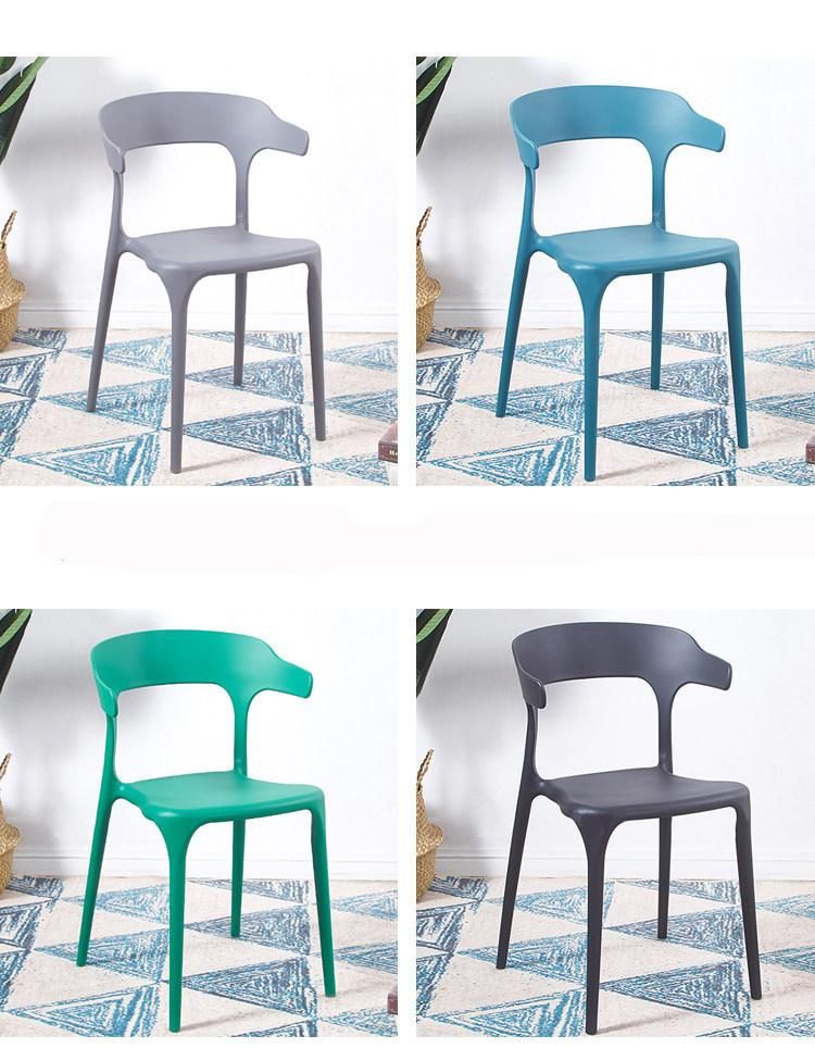 Minimalist Style Cafe Sedie White Chair Colorful Plastic Fabric Chairs Cafe Chairs