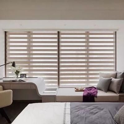 Zebra Roller Blinds with Dual Layers Sheer Window Shades