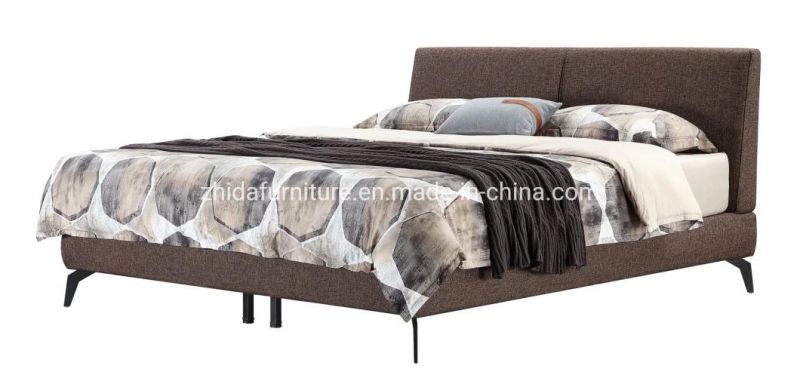 Modern Soft Upholstered Double Single Bed for Home and Hotel Furniture