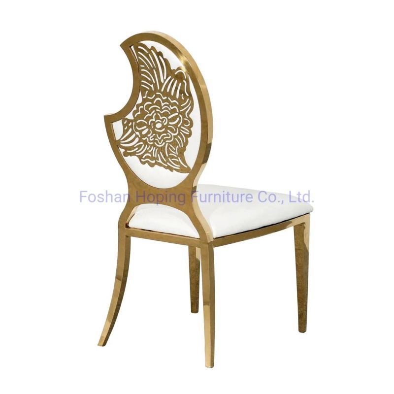 Party Furniture Flower Back Chair Rustic Casino Decorations for Event Wedding Chair