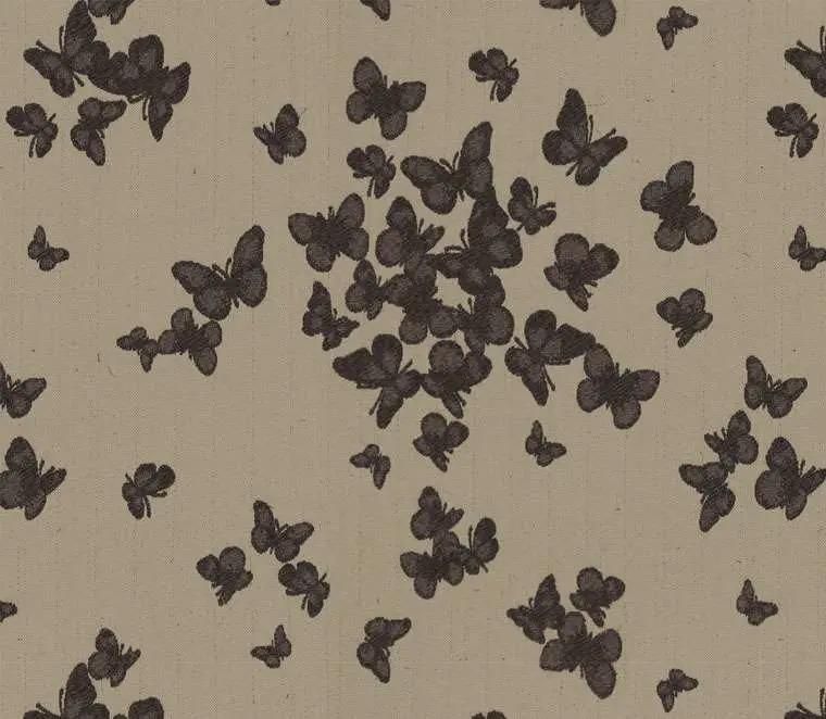 Home Textiles Upscale Cotton Linen Butterfly Dance Jacquard Upholstery Fabric