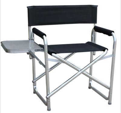 Folding Stable Director Chair Outdoor Durable Fishing Chair Beach Chair Aluminum Tube 600d Oxford with Tray Table