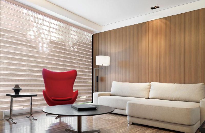 Triple Shade Fabric Living Room Shangri_La Blinds