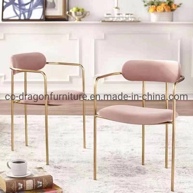 Modern Wholesale Steel Dining Chair with Fabric for Dining Furniture