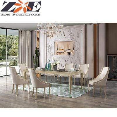 Solid Wood Dining Room Dining Table with Chairs