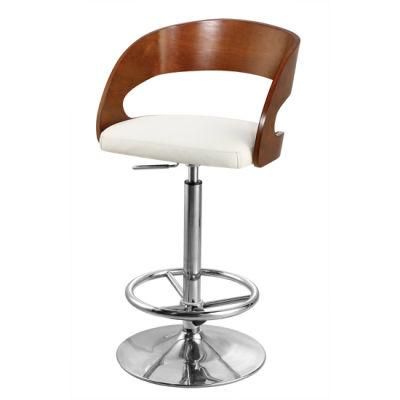 Home Hotel Bar Table Chair Wood Leather Cushion Bar Stool Chair
