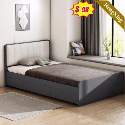 Single Size Simple Modern Bedroom Sets Furniture Wooden Wall Storage Hotel Beds