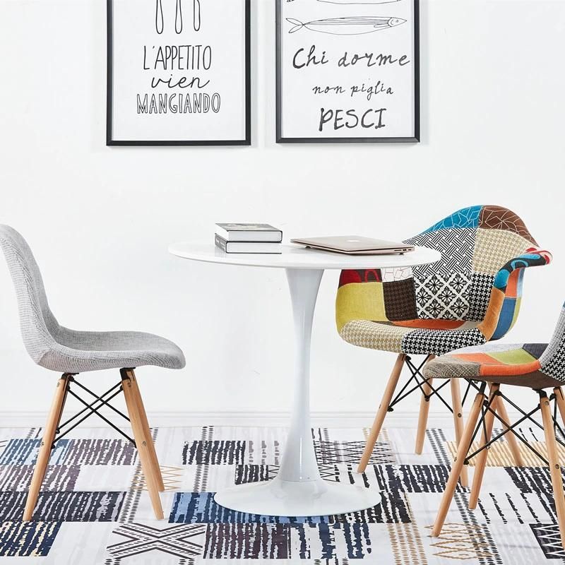 Dondolo Sgabelli Sillas De Comedor Modernas Silla Nordica Accent Chair Liene Fabric Coffee Chairs Factory Prices