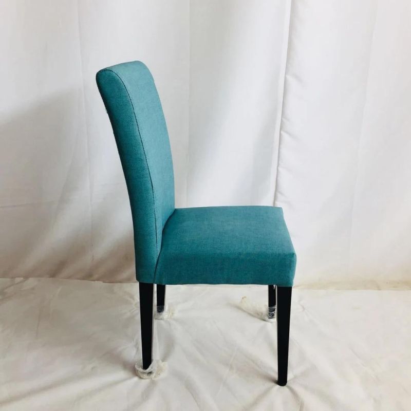 Blue Fabric Cover Hotel Dining Room Ceremony Kitchen Bar Dining Chair