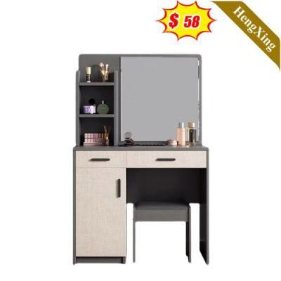 Foshan Factory Quality Nordic Modern Minimalist MDF Top Dresser with Chair and Mirror