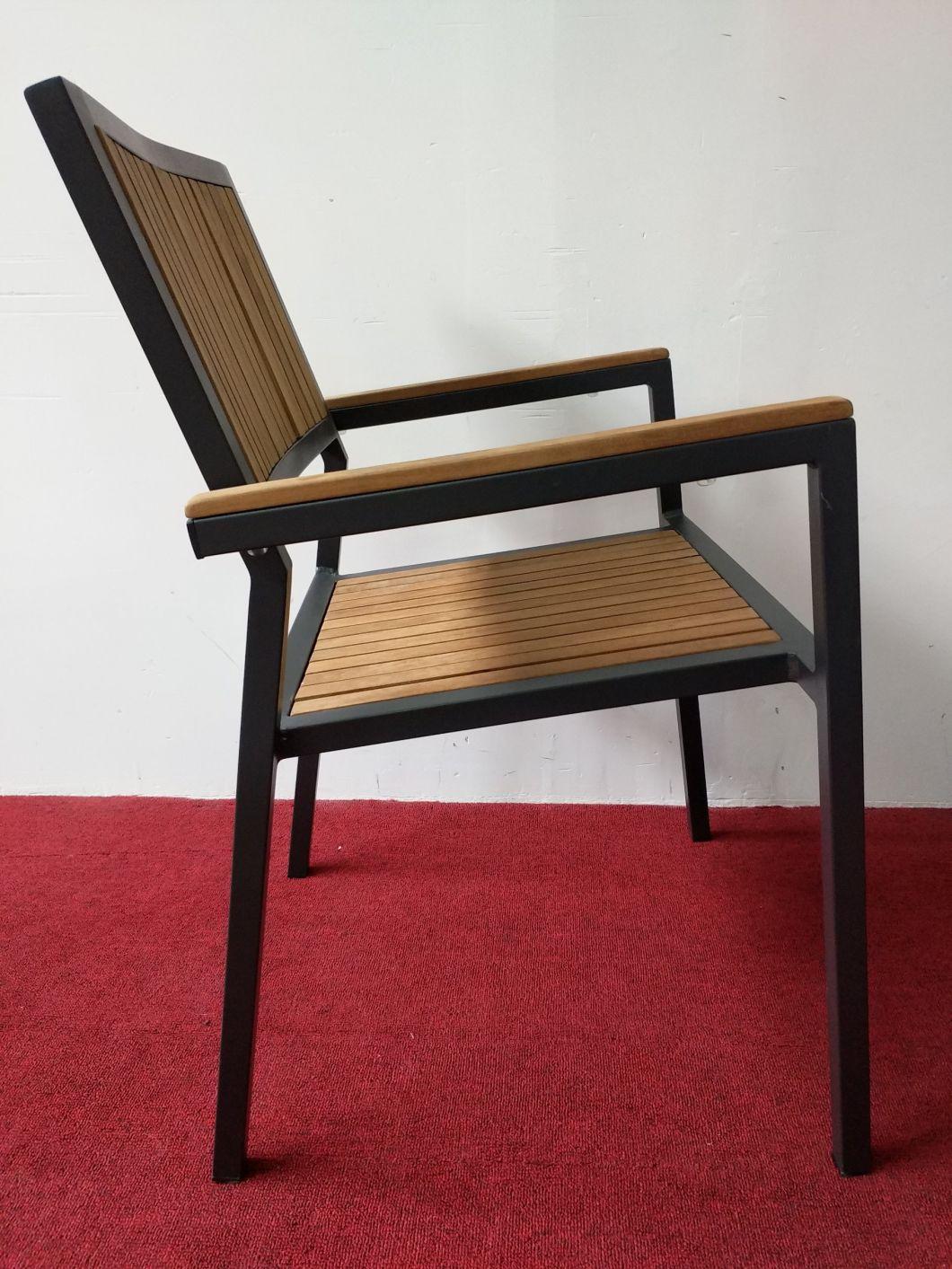 Wholesale Garden Natural Color Solid Wood Outdoor Aluminium Modern Fancy Restaurant Chair