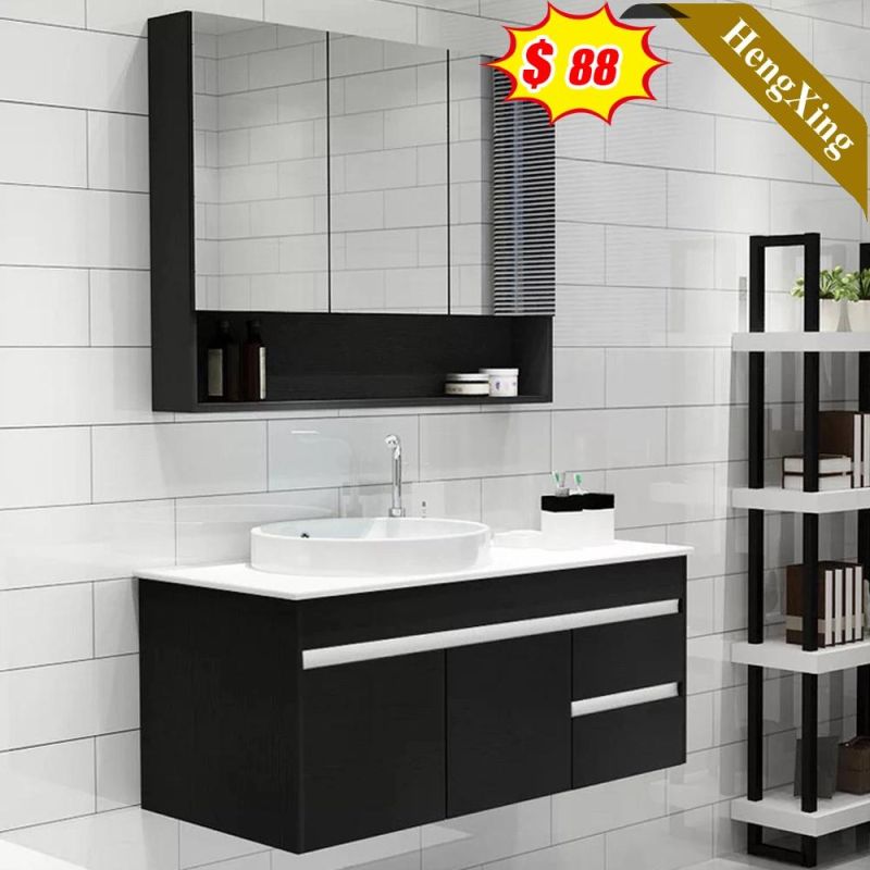 Simple Cheap Newest Design Stylish Hot Sell Glass Basin Bathroom Cabinet with Mirror