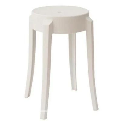 Beach Outdoor Salon Portable Fast Food Restaurant Bistro Round Seat Plastic Dining Chair