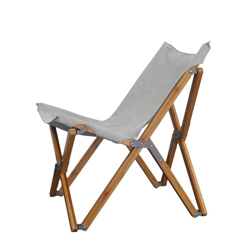 Outdoor Furniture Camping Solid Beech Wood Folding Moon Chair