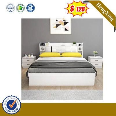 Modern Home Bedroom Furniture King Wooden Rack Storage Bed with Bed Mattress