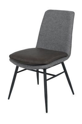Home Furniture PU Leather Fabric Dining Chair with Metal Legs for Outdoor Garden