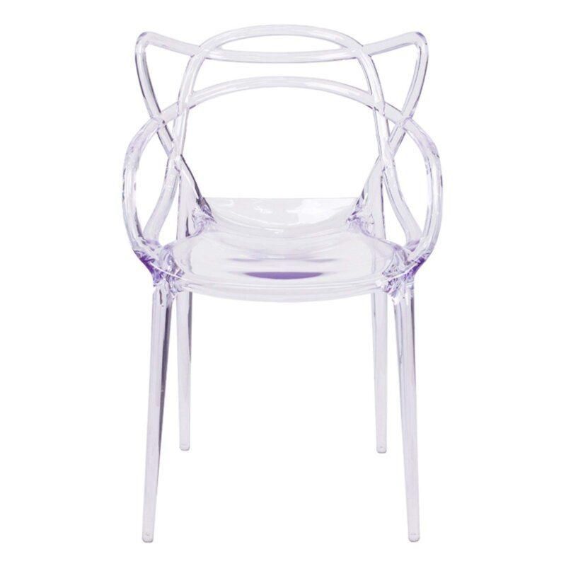 Clear Acrylic Crystal Wedding Chair Transparent Resin Princess Chair with Arm Rest