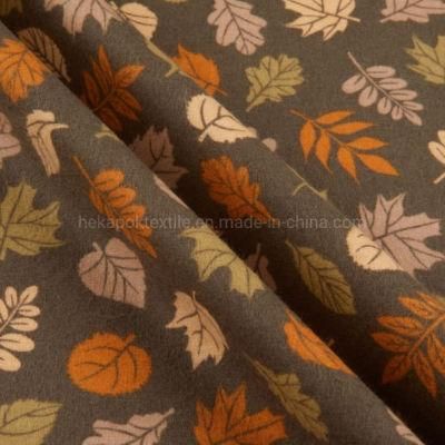Pigment Printing Autumn Style Brushed Flannel Sofa Blanket Fabric Ladies Cloths Textile