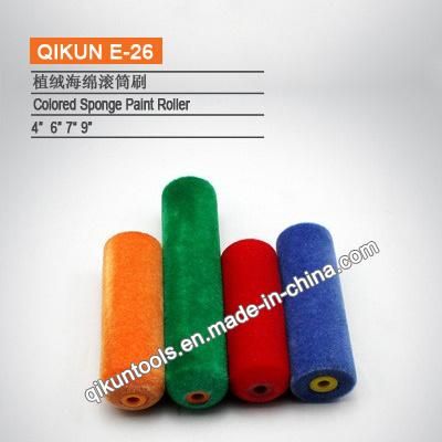 E-25 Hardware Decorate Paint Hand Tools Acrylic Fabric Paint Roller Yellow Color Sponge Foam Roller