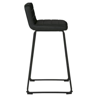 Counter Height Tall Luxury High White Black Nordic Kitchen Modern Cheap PP Plastic Bar Stool with Powder Coated Iron Metal Legs