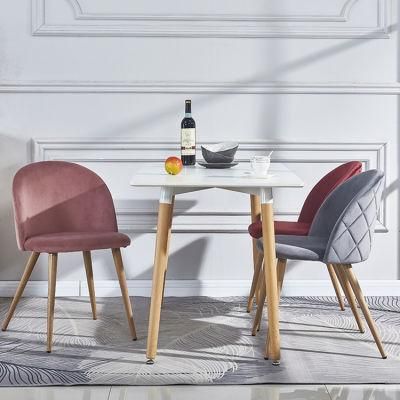 Wholesale Modern Fabric Velvet Chaise Living Room Designer Nordic Dining Chair