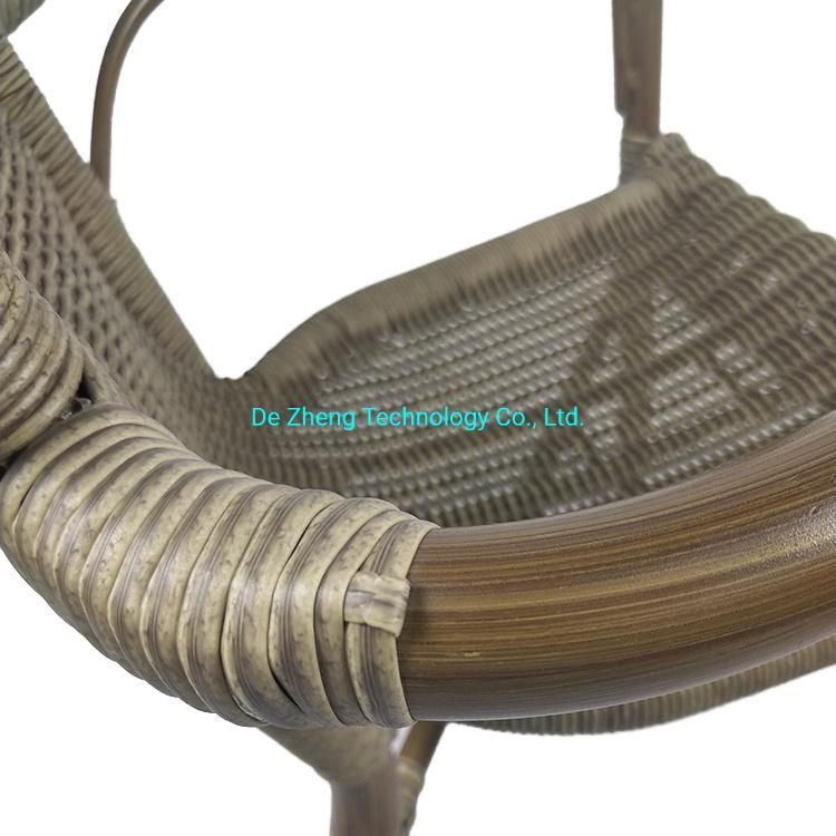 Stylish Europe High Back Queen Chair Restaurant Garden Water Proof PE Rattan Outdoor Furniture