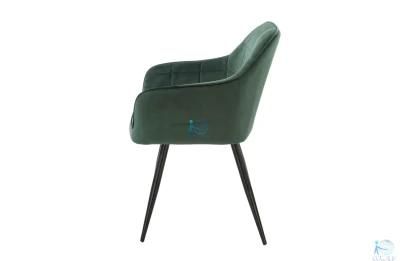 Wholesale New Type Nordic Modern Luxury Outdoor Living Room Restaurant Furniture Colorful Green Velvet Dining Chair