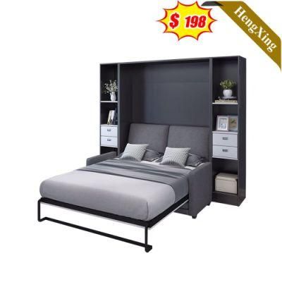 High Quality Modern Wooden Home Hotel Bedroom Furniture Storage Kids Bed Double King Bed Wall Sofa Bed (UL-22WB046)