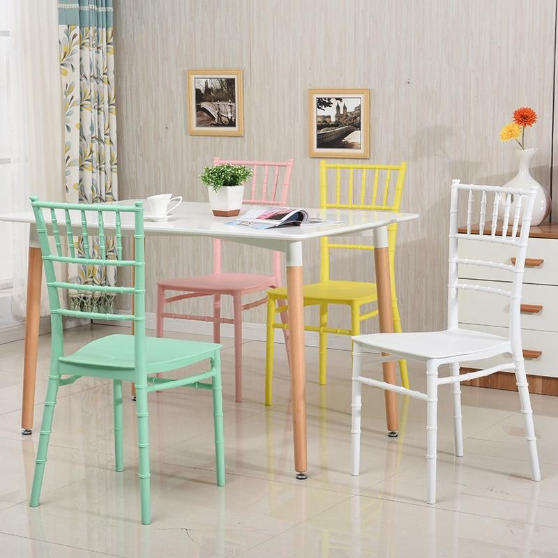 Webbing Outdoor Chair Tiffany Style Bulk PP Chair for Dining Stackable Event Chairs