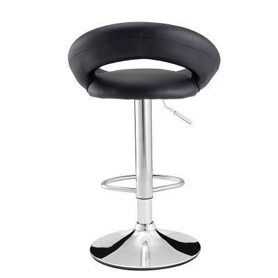 Modern Adjustable Swivel Height Outdoor Velvet Gold Leather Metal High Counter Shop Chair Bar Stools for Kitchen