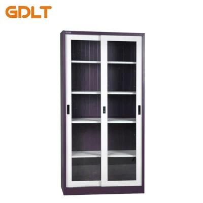 Office Equipment Glass Door File Cabinet Glass Sliding Door Metal Cabinet, Steel Filing Cabinet