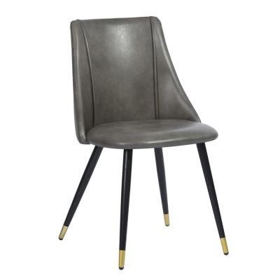 Simple Hotel Luxury Design Furniture Metal Legs Velvet Fabric Leisure Dining Chair