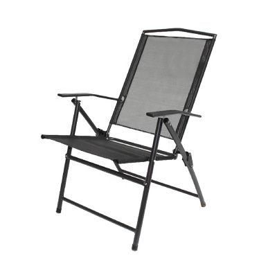 High Quality High Back Teslin Fabric Iron Frame Garden Chair Foldable