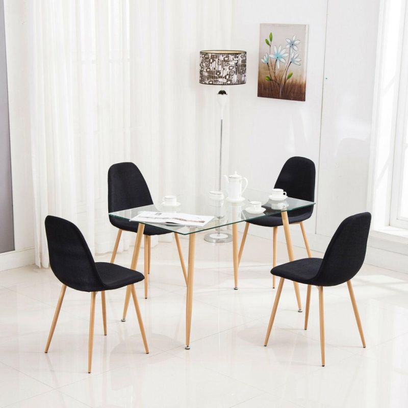Manufacturer Direct Sale Nordic Dining Room Set Furniture Metal Leg Dining Table Rectangle Rock Marble Tabletop Dining Table