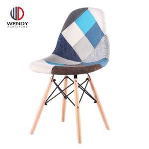 Good Multicolor Modern Upholstered Style Armchair Fabric Chairs Patchwork Dining Chair
